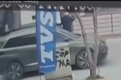 Cinayet gibi kaza anbean güvenlik kamerasına yansıdı