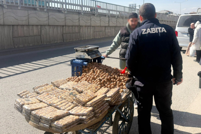 Çiftlikköy Zabıtasından seyyar satıcılara geçit yok