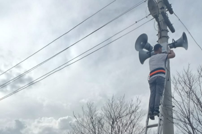 Subaşı’nda ezan anons sistemine çirkin saldırı