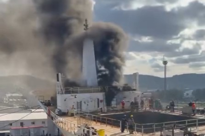 Yalova’da tersanede korkutan gemi yangını