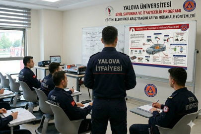 Geleceğin itfaiyecilerine elektrikli araç yangını eğitimi