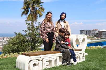 Çiftlikköy’de fotoğraf çekilme noktaları ilgi görüyor