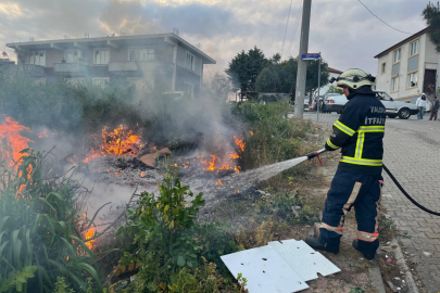 Yalova’da yakılan çöp yığınları yangına neden oldu