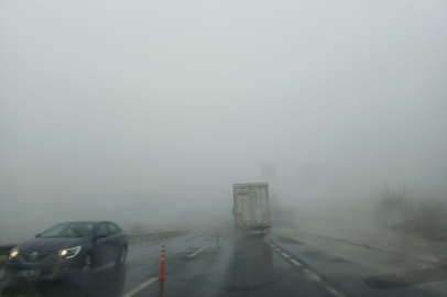 Süpürgelik’te yoğun sis nedeniyle görüş mesafesi düştü