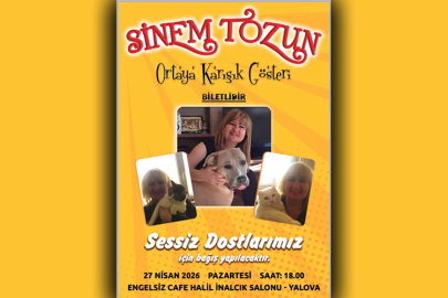 Yalovalı sanatçı Sinem Tozun  “Sessiz Dostlarımız” için sahneye çıkıyor