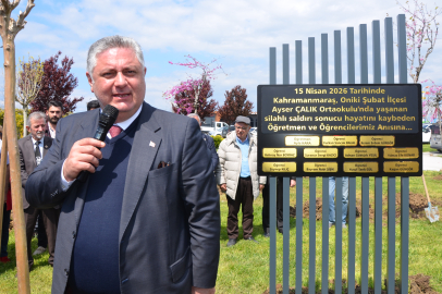 Okul saldırısında katledilen öğretmen ve öğrenciler için Yalova'da ağaç dikildi