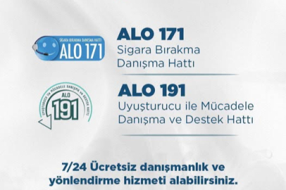 Yalova İl Sağlık Müdürlüğü’nden kritik hatırlatma: ALO 171 ve ALO 191 ile 7/24 ücretsiz destek