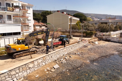 Armutlu'da sahil yolu projesinin çalışmaları başladı