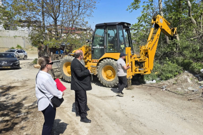 Başkan Temel yol genişletme çalışmalarını inceledi