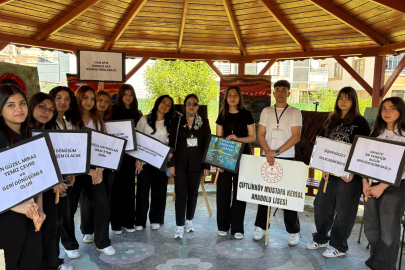 Çiftlikköy’de atıklar sanata dönüştü