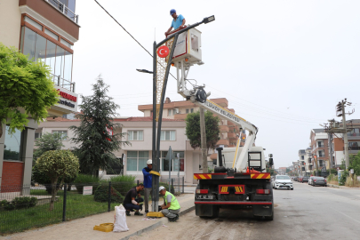 Çiftlikköy caddeleri modern aydınlatmalarla donatılıyor