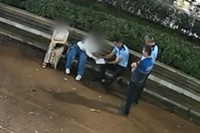 Zabıta ekipleri parka sigara izmariti atanlara para cezası uyguladı