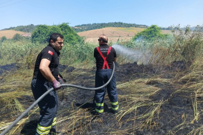 Çiftlikköy’de yakılan anız yangına neden oldu