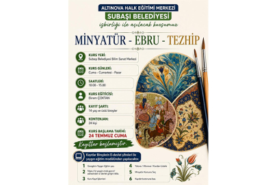 Subaşı’nda Geleneksel Sanatlar Rüzgarı: Minyatür, Ebru ve Tezhip Kursu Başlıyor!