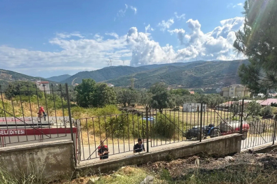 Armutlu’da elektrik tellerine katılan karga okul bahçesini yaktı