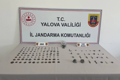 Yalova’da 228 adet sikke ve 28 adet tarihi eser ele geçirildi