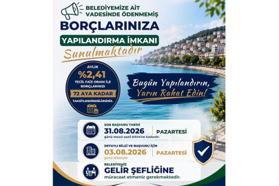 Çınarcık’ta belediyeye olan borçlar yapılandırılabilecek