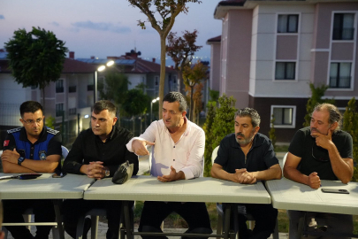 Canbay beldeye yeni taşınanlarla bir araya geldi