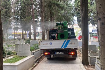 Çiftlikköy’de yeşil alanlara koruyucu uygulama