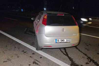 Süpürgelik’te otomobil bariyere çarptı! 1 yaralı