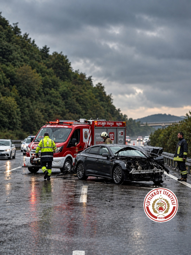 gebze izmir otoyolu üzerinde siyah honda civic kazası