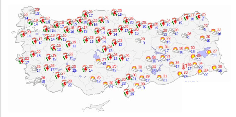 Yetkililer sel, su baskını ve ulaşımda aksamalara karşı dikkatli olunması çağrısında bulundu.