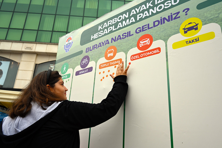 Yalova Belediyesi İklim Değişikliği ve Sıfır Atık Müdürlüğü, Avrupa Hareketlilik Haftası kapsamında  vatandaşın ayak izini ölçtü