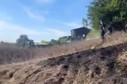 Sugören’de korkutan arazi yangını