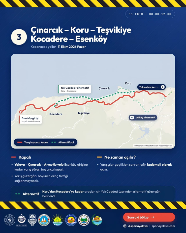 Çınarcık-Koru-Teşvikiye için de bir harita açıklandı
