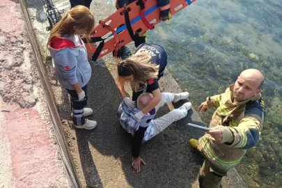 Koru’da bir vatandaş bisikletle sahil yoluna düştü...