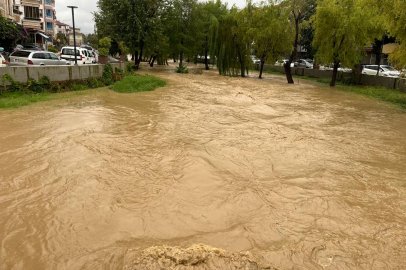 Yalova Safran Deresi taşma seviyesine geldi! Vatandaş tedirgin oldu...