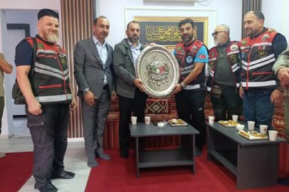 Osmanlı Motosiklet Derneği üyeleri Yalova’da camide bir araya geldi