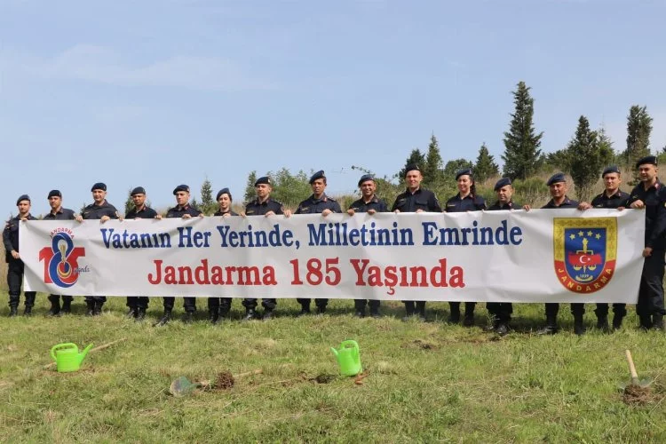 Jandarma 185. yıl dönümünde Çiftlikköy’de fidan dikti