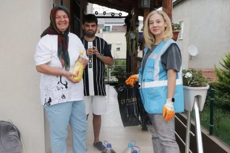 Yalova Çiftlikköy Belediyesi'nin başlattığı atık yağ kampanyasında ilk hafta