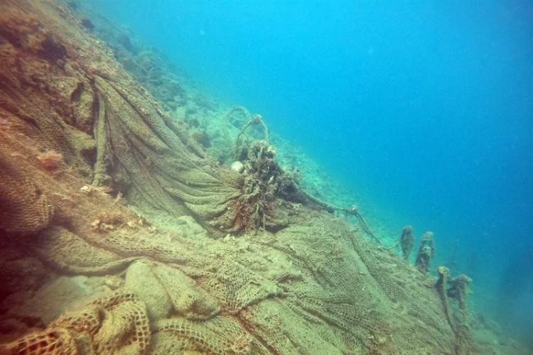 Yalova'da denizler hayalet ağlardan temizleniyor