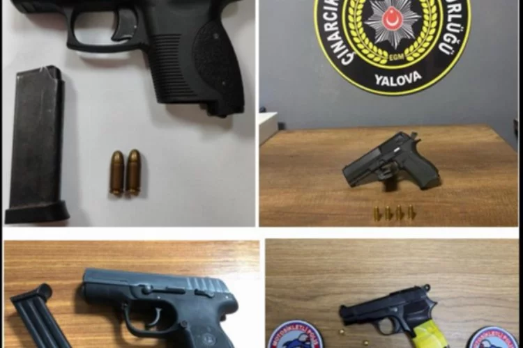 Yalova’da polisten ruhsatsız silah operasyonu: 4 gözaltı