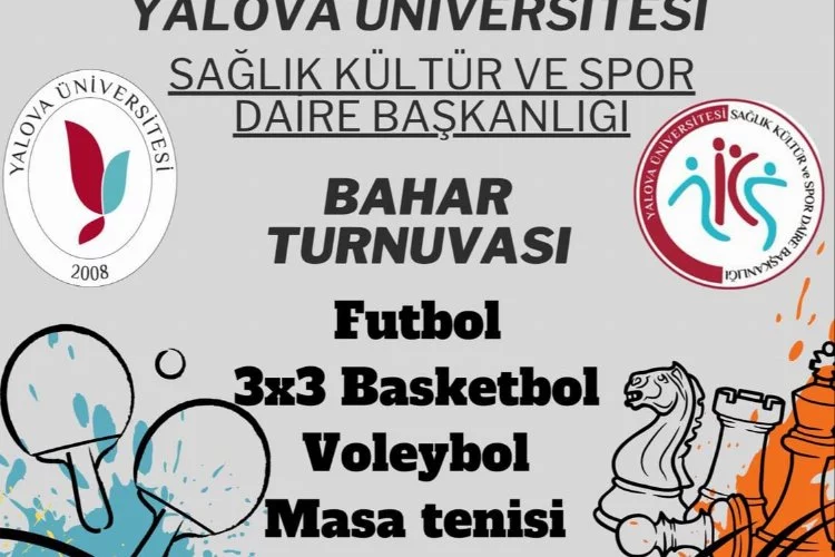 Yalova Üniversitesi’nde Bahar Turnuvası başlıyor